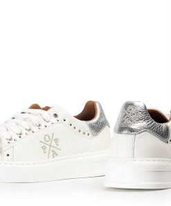 Mujer POPA BRAND Sneakers | Zapatilla Vicort Adornos Blanco