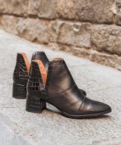 Mujer POPA BRAND Botines | Botin Aura Coco Piel Negro