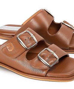 Mujer POPA BRAND Sandalias | Sandalia Plana Galtina Full Cuero