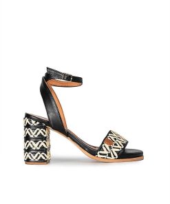 Mujer POPA BRAND Sandalias | Sandalia Tacon Terranova Tribu Negro