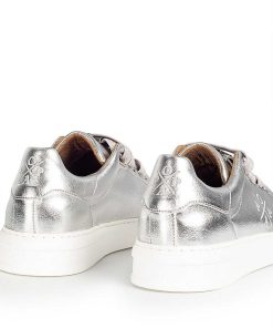 Mujer POPA BRAND Sneakers | Zapatilla Teleno Laminado Plata