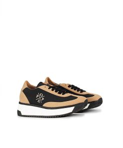 Mujer POPA BRAND Sneakers | Zapatilla Maladeta Nylon Negro Y Beige