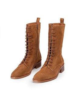 Mujer POPA BRAND Botas | Bota Amanda Serraje Marron