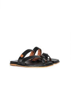 Mujer POPA BRAND Sandalias | Sandalia Plana Lagos Full Negro