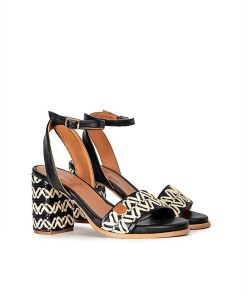 Mujer POPA BRAND Sandalias | Sandalia Tacon Terranova Tribu Negro