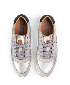 Mujer POPA BRAND Sneakers | Zapatilla Ines Laminado Plata