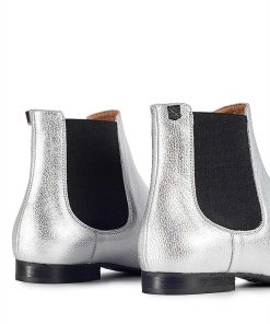 Mujer POPA BRAND Botines | Botin Angela Laminado Plata