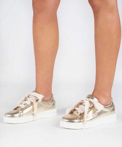 Mujer POPA BRAND Sneakers | Zapatilla Teleno Laminado Platino