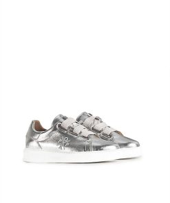 Mujer POPA BRAND Sneakers | Zapatilla Teleno Laminado Plata