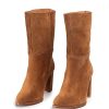 Mujer POPA BRAND Botas | Bota Claudia Serraje Muscade