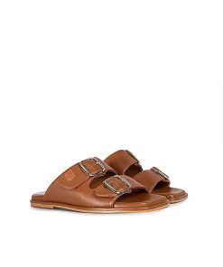 Mujer POPA BRAND Sandalias | Sandalia Plana Galtina Full Cuero