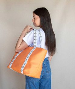 Mujer POPA BRAND Bolsos | Bolso Ester Nylon Naranja