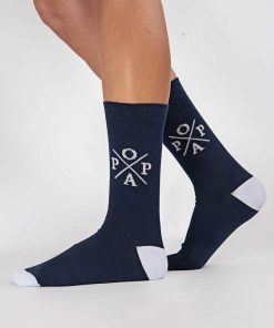 Mujer POPA BRAND Textil | Calcetines Janet Liso Marino