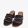 Mujer POPA BRAND Sandalias | Sandalia Palmar Serraje Negro