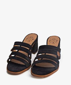 Mujer POPA BRAND Sandalias | Sandalia Palmar Serraje Negro