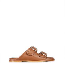 Mujer POPA BRAND Sandalias | Sandalia Plana Galtina Full Cuero