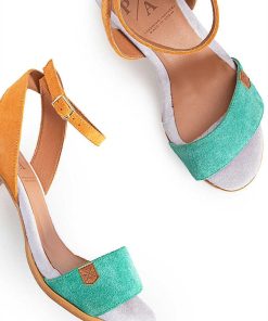 Mujer POPA BRAND Sandalias | Sandalia Tacon Terranova Serraje Multicolor