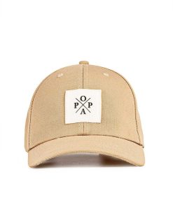 Mujer POPA BRAND Gorras | Gorra Popa Beige Lona