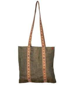 Mujer POPA BRAND Bolsos | Bolso Audrey Verde Rafia