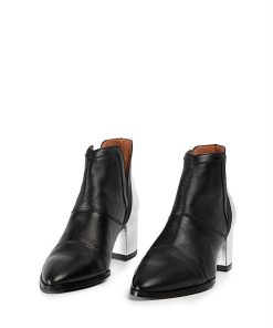 Mujer POPA BRAND Botines | Botin Elia Laminado Negro