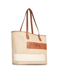 Mujer POPA BRAND Bolsos | Bolso Abril Suede Beige