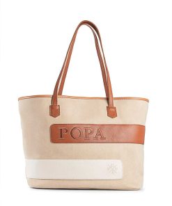 Mujer POPA BRAND Bolsos | Bolso Abril Suede Beige