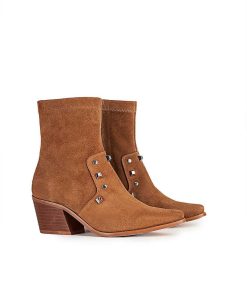 Mujer POPA BRAND Botines | Botin Olivia Adornos Marron