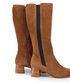 Mujer POPA BRAND Botas | Bota Ayse Serraje Marron