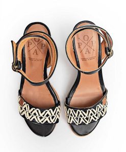 Mujer POPA BRAND Sandalias | Sandalia Tacon Terranova Tribu Negro