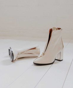 Mujer POPA BRAND Botines | Botin Cleopatra Laminado Beige