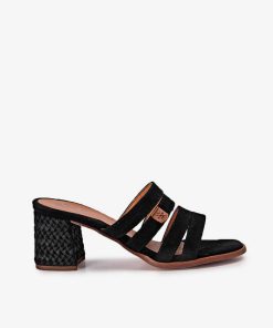 Mujer POPA BRAND Sandalias | Sandalia Palmar Serraje Negro