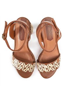 Mujer POPA BRAND Sandalias | Sandalia Tacon Terranova Tribu Cuero