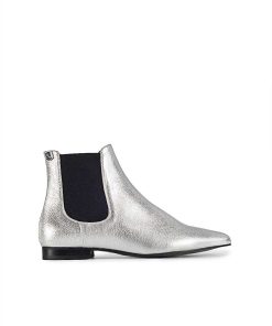 Mujer POPA BRAND Botines | Botin Angela Laminado Plata