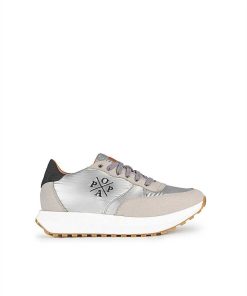 Mujer POPA BRAND Sneakers | Zapatilla Ines Laminado Plata