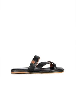 Mujer POPA BRAND Sandalias | Sandalia Plana Lagos Full Negro