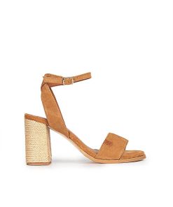 Mujer POPA BRAND Sandalias | Sandalia Tacon Terranova Serraje Cuero