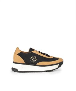 Mujer POPA BRAND Sneakers | Zapatilla Maladeta Nylon Negro Y Beige