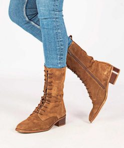 Mujer POPA BRAND Botas | Bota Amanda Serraje Marron