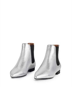 Mujer POPA BRAND Botines | Botin Angela Laminado Plata