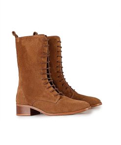 Mujer POPA BRAND Botas | Bota Amanda Serraje Marron