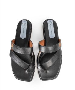 Mujer POPA BRAND Sandalias | Sandalia Plana Lagos Full Negro