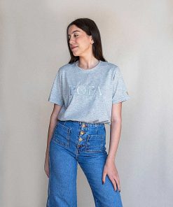 Mujer POPA BRAND Textil | Camiseta Lili Color Gris Letras