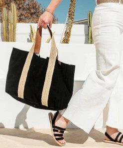 Mujer POPA BRAND Bolsos | Bolso Lillian Serraje Negro