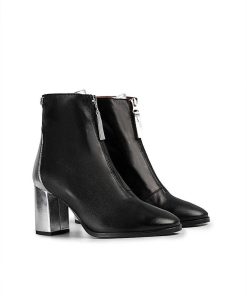 Mujer POPA BRAND Botines | Botin Cleopatra Laminado Negro