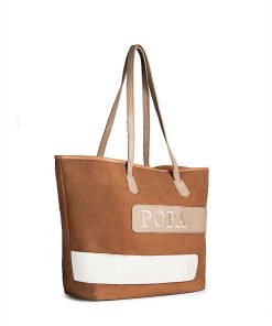 Mujer POPA BRAND Bolsos | Bolso Abril Suede Cuero