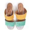 Mujer POPA BRAND Sandalias | Sandalia Tacon Chame Serraje Multicolor