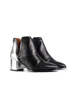 Mujer POPA BRAND Botines | Botin Elia Laminado Negro