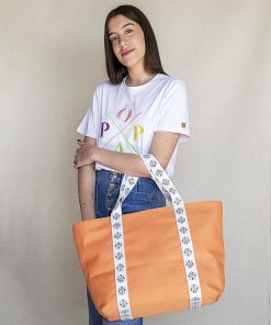 Mujer POPA BRAND Bolsos | Bolso Ester Nylon Naranja