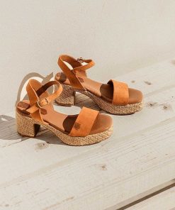 Mujer POPA BRAND Cunas | Cuna Tacon Beliche Serraje Naranja