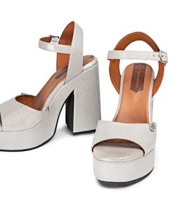 Mujer POPA BRAND Sandalias | Sandalia Tacon Plataforma Monsul Perla